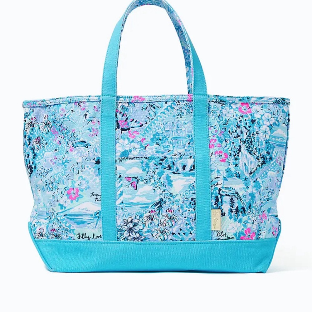 Lilly Pulitzer Mercato Tote Bag Lilly loves North Carolina - Picture 2 of 5